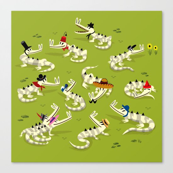 Crocodile Couture Canvas Print