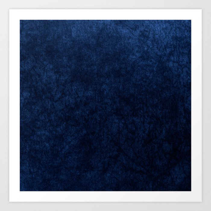 Royal Blue Velvet Texture Art Print By Koovox Society6