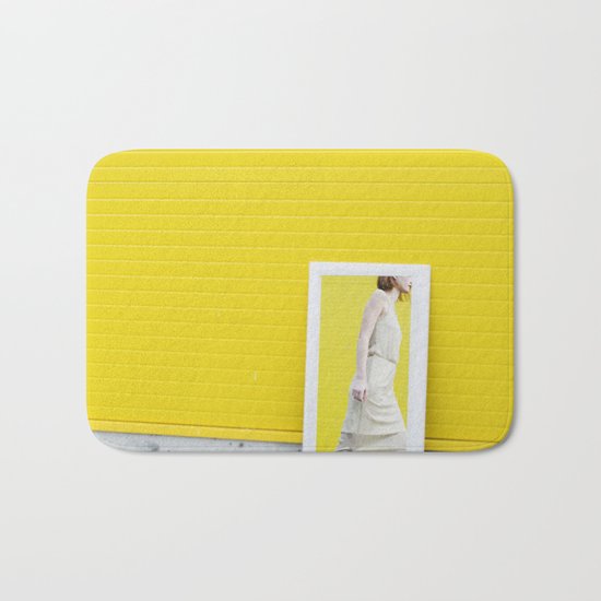 Yellow fashion Bath Mat