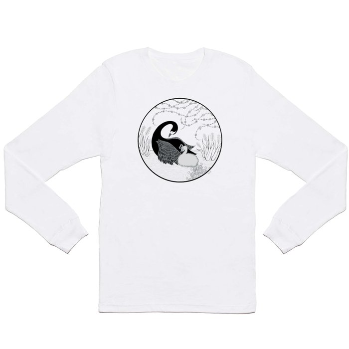 Black Swan and Moonlark Long Sleeve T Shirt