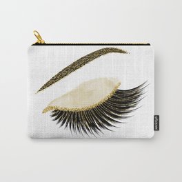 Glittery gold  lashes Carry-All Pouch