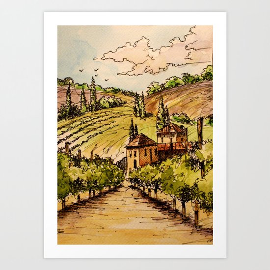 French Countryside Art Print