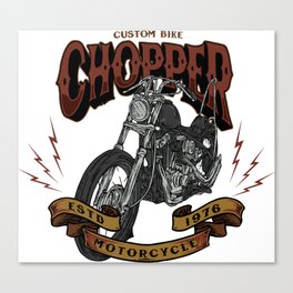 Chopper Motorcycle Canvas Print