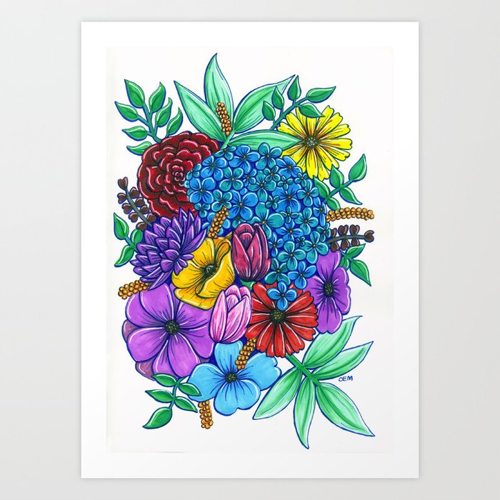 Floral Exuberance Art Print