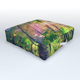 Forest of the Fairies (Deep Pastels) Outdoor Floor Cushion