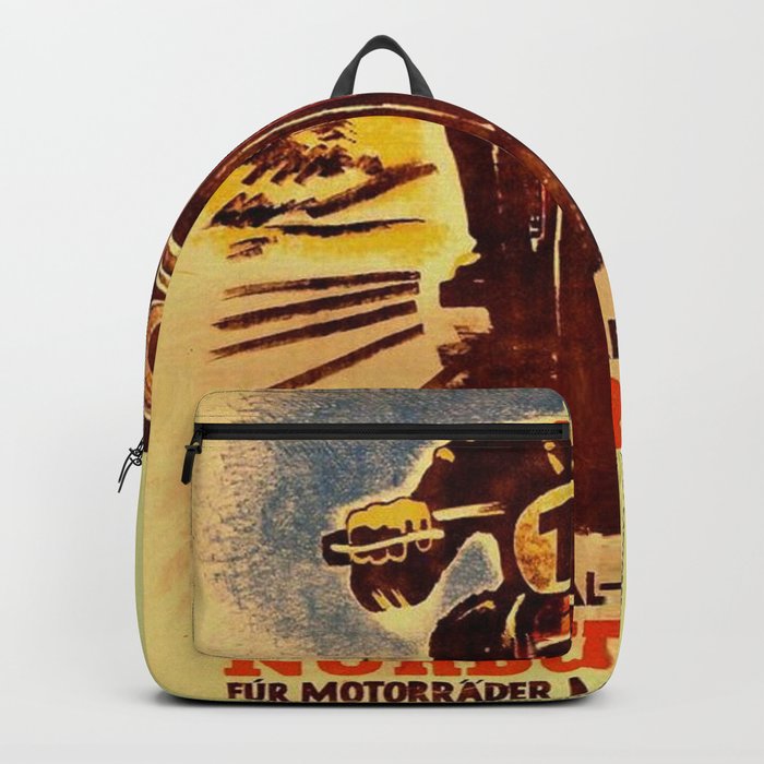 Vintage Nurburgring Nordschleife Motorcycle Racing Poster, Circa 1947 Backpack