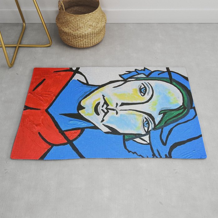 Jared Padalecki - Picasso Cubist Portrait Rug
