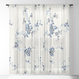 Vintage Floral 34 Sheer Curtain
