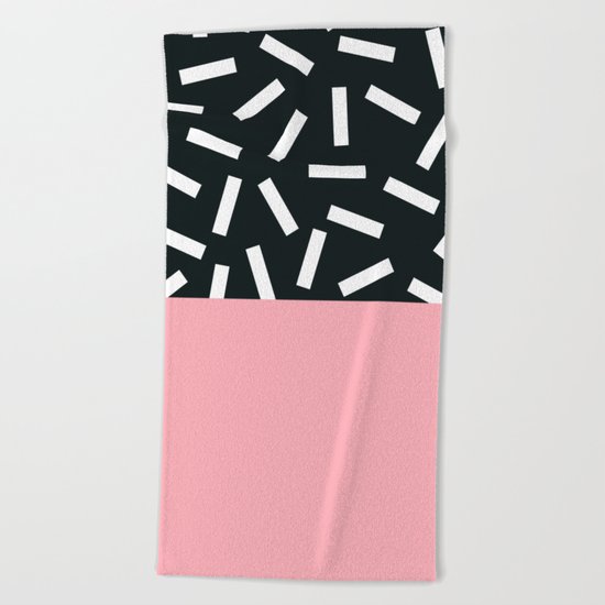 Memphis pattern 24 Beach Towel