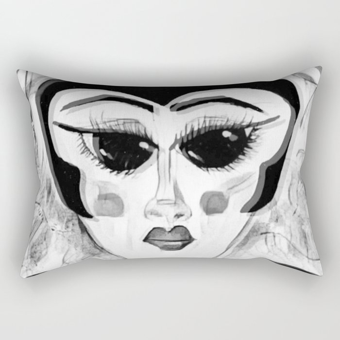 Maleficent the Bee Queen black and white edit Rectangular Pillow