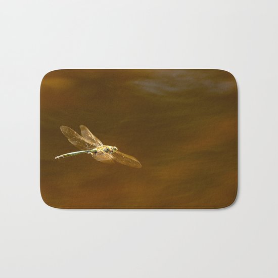 Dragonfly In Flight Bath Mat