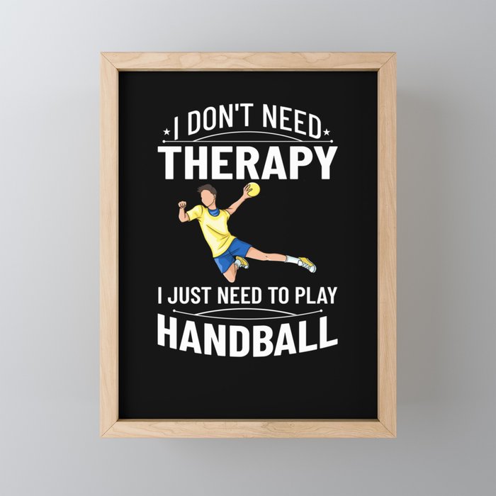 Handball Game Ball Player Rules Court Team Framed Mini Art Print