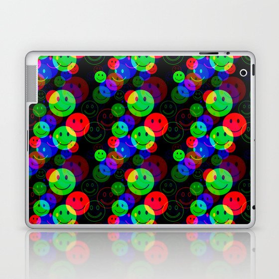 RGB Smile Glitch Laptop & iPad Skin
