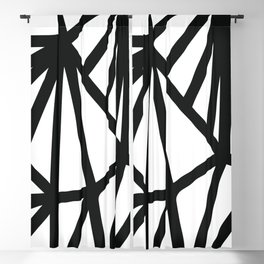 Modern Black and White geometric pattern #abstractart #decor Blackout Curtain