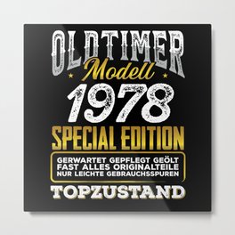 Classic car modell 1978 Metal Print | Wedding, Vintage, Classic Car, Model, Retro, Classic Car Model, Graphicdesign, Woman, Gift Idea, Anniversary 