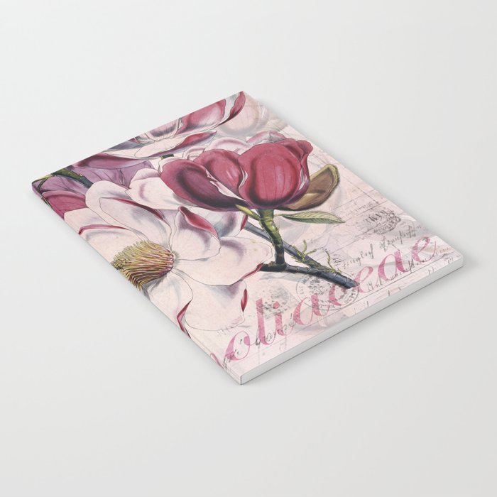 Vintage Magnolia flower illustration Notebook