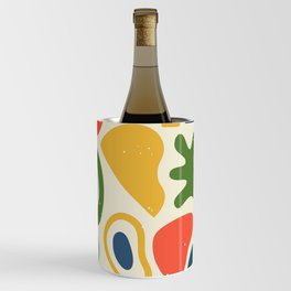 Henri Matisse Inspired Colorful Tropical Cut Outs Pattern Wine Chiller
