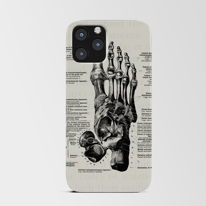 Joints of the Foot Vintage Anatomy Podiatry Illustration iPhone Card Case