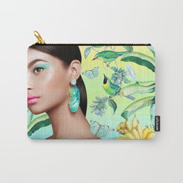 Gia in the Jungle - Green Carry-All Pouch