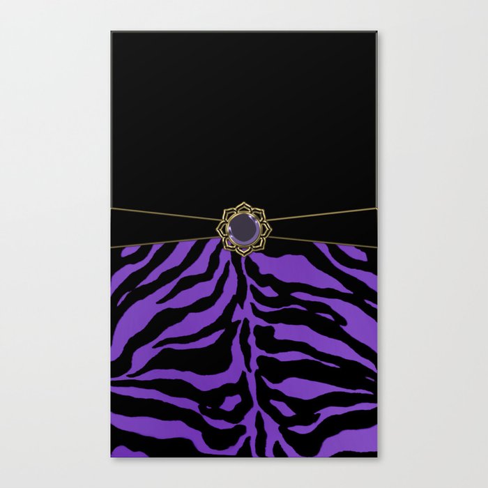Purple Zebra Background Canvas Print
