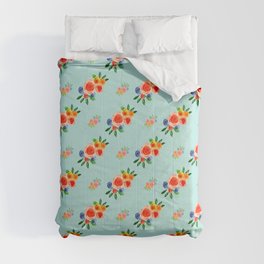 Loose watercolor peonies pattern Comforter