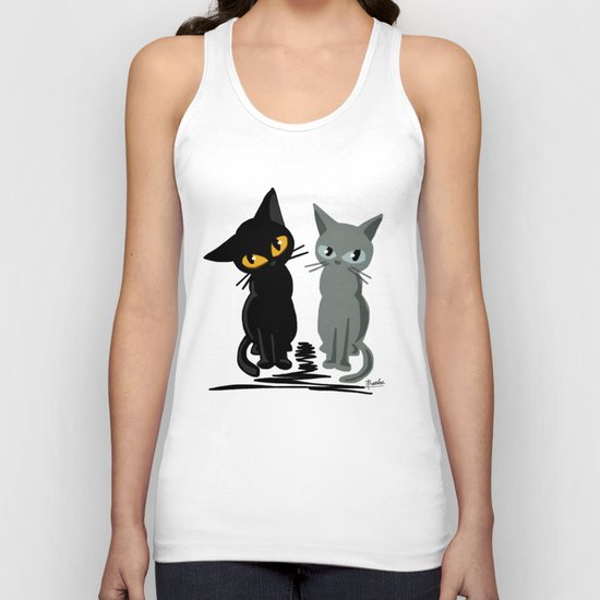 Black and gray Unisex Tank Top