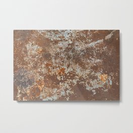Old Weathered Rusty Metal Texture Metal Print | Paint, Grungy, Red, Texture, Abstract, Rust, Pattern, Design, Material, Photo 