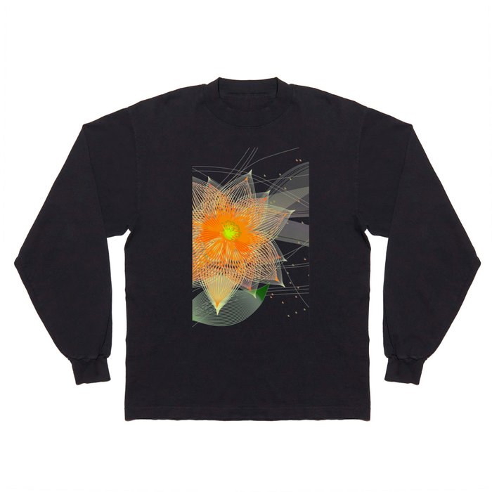 Fancy colorful abstract flower Long Sleeve T Shirt