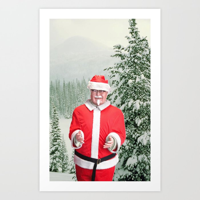 Merry Christmas, Colonel Sanders Art Print by Casey J. Newman Society6