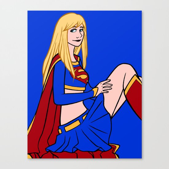 DC Poster Girls - Supergirl Canvas Print