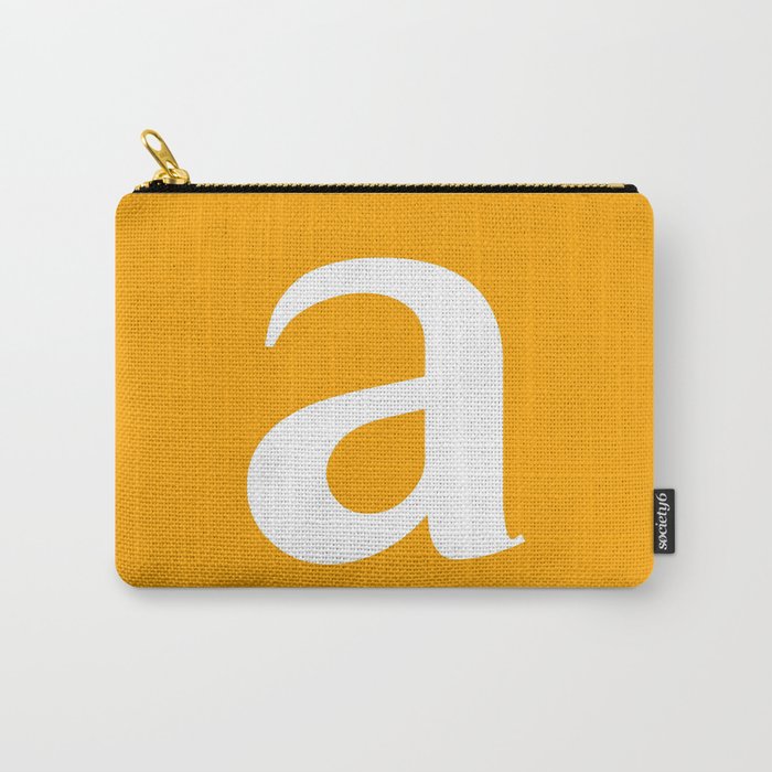 a (WHITE & ORANGE LETTERS) Carry-All Pouch
