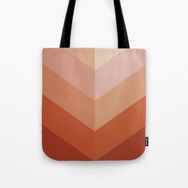 Chevron Geometry 3. Terracotta Tote Bag