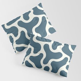 Abstract Groovy Shapes Blue Pillow Sham