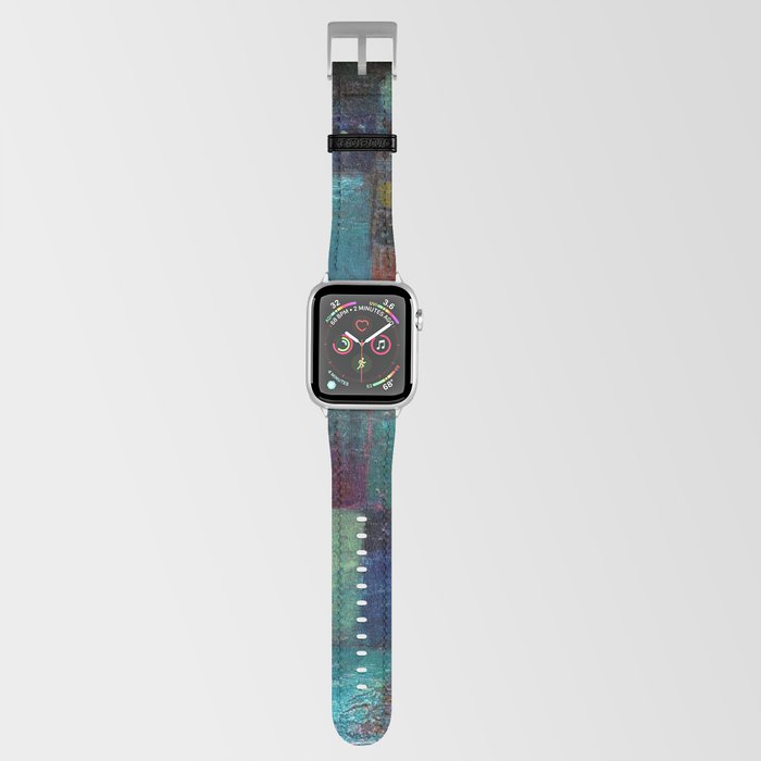 Terraced garden tropical floral Pacific blue abstract landscape painting by Paul Klee Apple Watch Band
