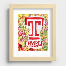 Temple University - Wildflowers Recessed Framed Print