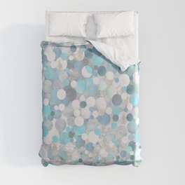 Blue And White Abstract Modern Art - Cool Breeze Duvet Cover