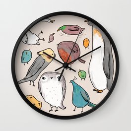 Lump Birds Wall Clock