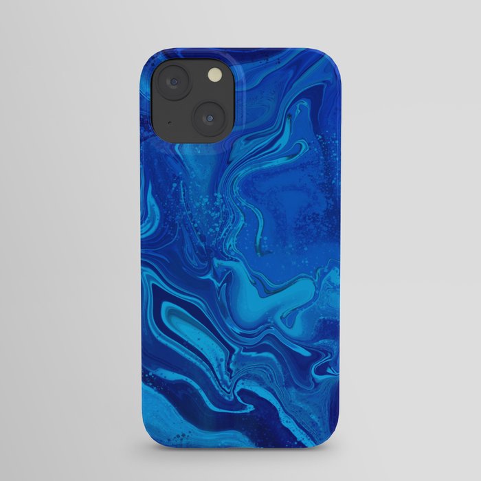 Cobalt Snowstorm- Abstract Painting iPhone Case