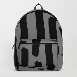 Shouts to the emptyness Backpack | Black, Lines, Graphicdesign, Blackandgrey, Illustration, Digital, Pattern, Abstract, Grey 