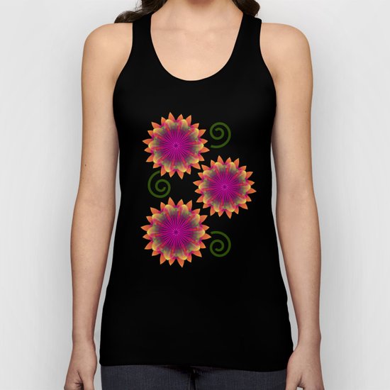 Magical colourful fantasy flower Unisex Tank Top