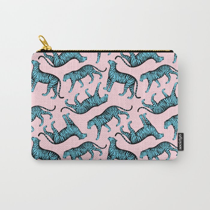 Tigers (Pink and Blue) Carry-All Pouch
