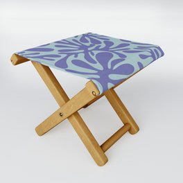 Abstract modern organic shapes pattern inspired by Matisse Folding Stool