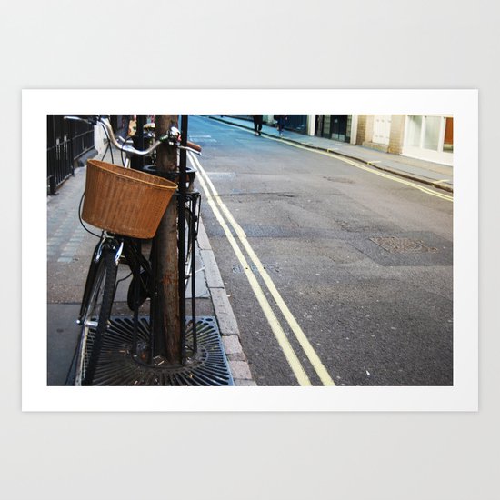 lonely bike Art Print