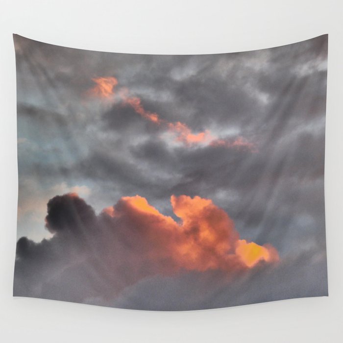 Scottish Highlands Spring Sunset Cloud Reflections in I Art Wall Tapestry