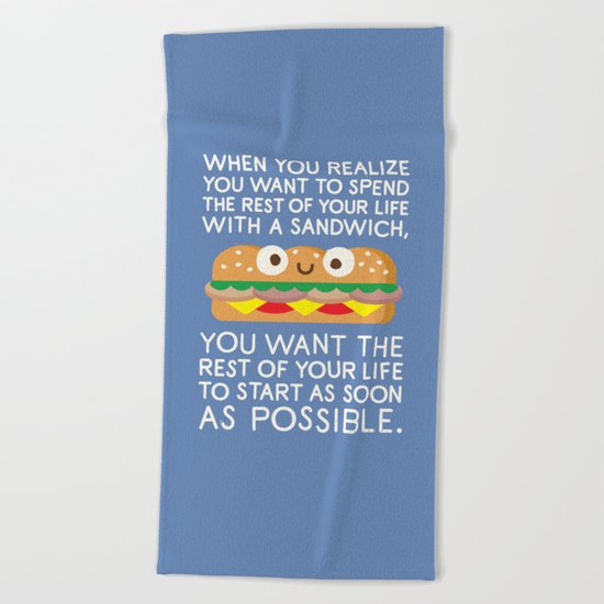 When Harry Met Sandwich Beach Towel