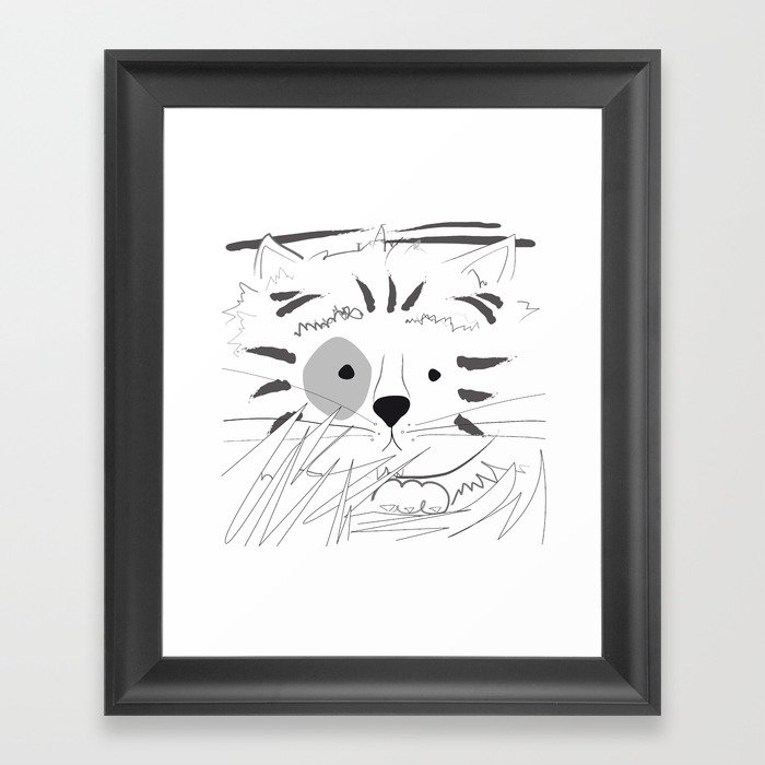 El gato tigre Framed Art Print