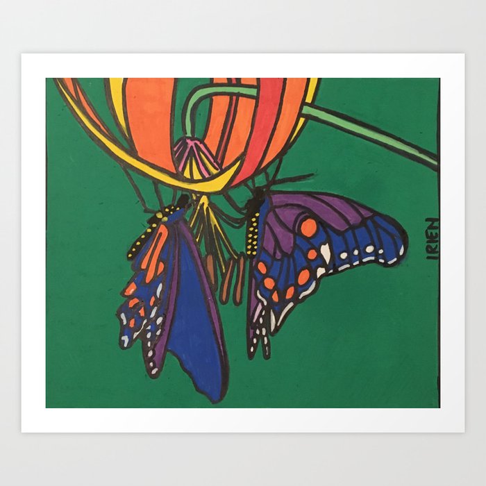 two butterflies Art Print