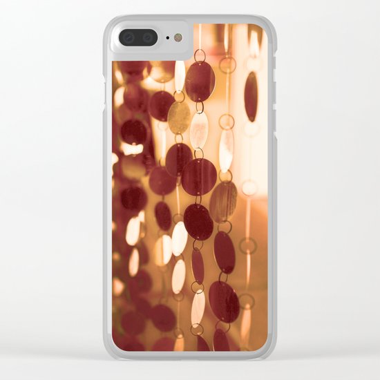 GLAM CIRCLES #Orange #1 Clear iPhone Case