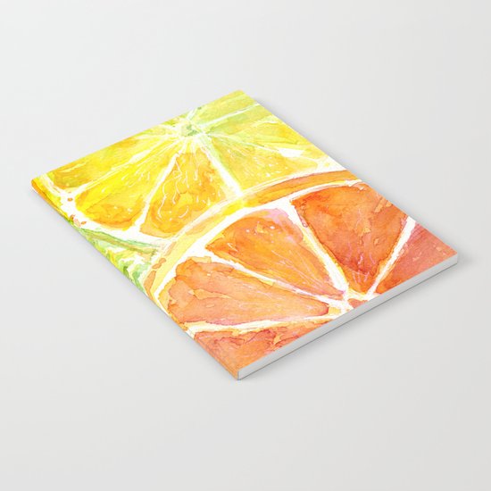 Fruit Watercolor Citrus Notebook