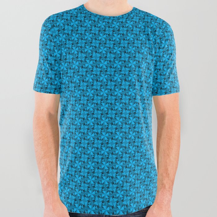 light blue graphic t